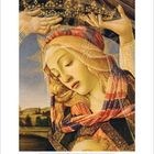 Kalender mit Zahlen 1-31 am unteren Rand. Illustration: Frau mit Tuch und Sternenkrone, sanft gesenkt.