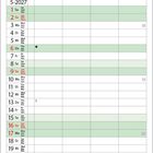 Kalender: Mai 2027. Sechs Kätzchen sitzen in einem Korb, geschmückt mit Herzen.