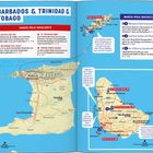 „Barbados & Trinidad & Tobago“ und „Marco Polo Highlights“. Karte von Barbados und Trinidad mit markierten Sehenswürdigkeiten.