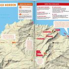 Eine Karte der Kanarischen Inseln, mit Schwerpunkt auf "Der Norden". Enthält Routen und Highlights von Marco Polo.
