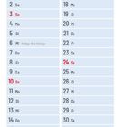 Kalender für Januar 2027. Feiertage: 1. Neujahr, 6. Heilige Drei Könige. Sonntage in Rot markiert.