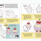 "Süßer Cupcake" zeigt Schritt-für-Schritt-Anleitungen, um einen niedlichen Cupcake mit Gesicht zu zeichnen. Farben und Details betonen.