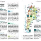 "Die Regionen im Überblick" steht als Titel, mit nummerierten Abschnitten zu Regionen Argentiniens auf einer Karte.