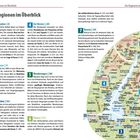 "Die Regionen im Überblick" ist der Haupttitel. Es handelt sich um eine Übersicht mit Texten und einer Italien-Karte. Regionen und Highlights sind beschrieben.