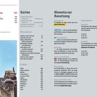 Anhang 644, Kartenübersicht, Hinweistexte zur Benutzung und Preiskategorien. Links im Bild: ein romanischer Turm.