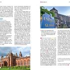 "University of Glasgow" auf einem Schild. Text beschreibt versteckte Schätze und die Architektur Glasgows.