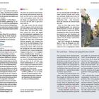 Texte: Essen und Trinken, Einkaufen, Ausflug zur Kastellruine Petrapilosa, Roč, Hum, Roč und Hum – Heimat der glagolitischen Schrift. 

Foto: Eine gepflasterte Gasse mit bunten Häusern und Efeu an den Wänden.