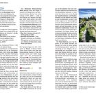 "Das antike Athen", Seite 32-33. Themen: Gastro-Szene in Petralona, Pnyx, Areopag und Thissio, Kerameikós, Nationales Observatorium Athen. Texte über Geschichte und Sehenswürdigkeiten. Links antike Stätten; rechts eine Landschaft mit Ruinen.