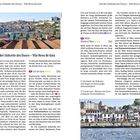 "Auf der Südseite des Douro – Vila Nova de Gaia" steht im oberen Bereich. Darunter sind Fotos von Stadtszenerien mit Gebäuden und dem Fluss.