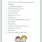 Text: "Freundschaft ohne Worte...1. Heute ist ein neues Kind...15. Freundschaft geht auch ohne Worte!"
Illustration: Zwei lachende Kinder, Arm in Arm.