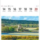 Juni-Woche 24 (21.5.-20.6.). Tage vom 14. bis 20. Juni. Doe Castle, grüne Landschaft, blaues Wasser, Hügellandschaft.