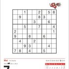 Mai, 18. Woche, Stier 20.4.–20.5., 7, Freitag. Sudoku-Rätsel und ein roter Drache links oben.