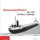 „Donauschifffahrt: Nur mit leichter Ladung?“ Illustration eines Fracht­schiffs. Datum: Montag, 13. September.