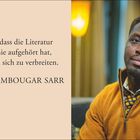 Kalender für Februar und März, Zitat von Mohamed Mbougar Sarr über afrikanische Literatur. Erhaltener Prix Goncourt.