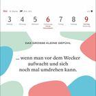 Kalender mit Datum 3.-9. Mai, 6. Mai Christi Himmelfahrt. Text: „DAS GROSSE KLEINE GEFÜHL … wenn man vor dem Wecker aufwacht...“