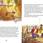 Links oben steht: „Blöde Spinne!“ Kraven lacht und wirft Speere auf Spider-Man, der in einem bunten Wald auf einem Baum sitzt. Rechts schwingt Spider-Man mit voller Kraft zwischen Speeren und Fallen umher. Kraven hat den Wald vorbereitet, um Spider-Man zu fangen.