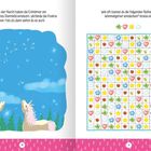 Links: "Verbinde die Punkte von 1 bis 20." Zwei Einhörner schauen in den Himmel. Rechts: "Wimmelgitter entdecken? Kreise ein."