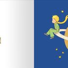 Öffne diese Seite, wenn du nicht einschlafen kannst. Der kleine Prinz sitzt auf einem Planeten mit Sternen und Palme.