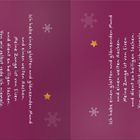 Text: "Ich habe einen glatten und glänzenden Mund und einen weiten Rachen. Lösung:". Hintergrund: Lila mit Sternen.