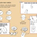 „NASEN UND OHREN“ - Anleitungen und Illustrationen zum Zeichnen verschiedener Nasen und Ohrenformen für Comicfiguren.