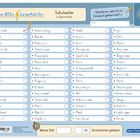 "Meine Blitz Lesekarte - Schulwörter in Sprechsilben" oben, mit mehreren Listen von Schulwörtern darunter.