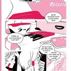 Texte: "Warte! Die Narbe kommt auf die andere Seite." "Treffen wir uns heute Abend in der Bar?" "Ich darf nicht, mein Geburtstag ist erst im Juli!" Illustration einer Telefonszene.