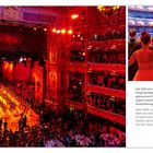 Seit 1925 öffnet die Semperoper jährlich für den glanzvollen Semperopernball. Bild: Elegante Paare tanzen in prächtigem Saal.