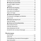 Inhaltsverzeichnis mit Titeln und Seitenzahlen. Unten eine Perlenkette.