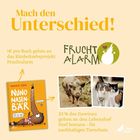 Mach den Unterschied! Fruchtalarm. 1€ pro Buch an Kinderkrebsprojekt. 25% an Lebenshof. Buch, Schwein, Katzen abgebildet.