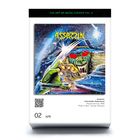 "The Art of Metal Covers Vol. 3", "ASSASSIN", "INTERSTELLAR EXPERIENCE". Grüne Gestalt mit roten Augen, Weltraumhintergrund.