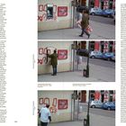 Seite 134. Links viel Text. Rechts drei Fotos mit einer Person, die rote Graffiti übermalt. Titel: "Unauthorized Intervention".