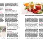 Seitenüberschriften: "Topthemen des Jahres", "Ernährungsforschung". Artikel: "Startschuss für ein besseres Leben?", "Heilfasten in der Klinik", "Intervallfasten", "Der Körper passt sich an". Links unten Mann mit Einkaufswagen. Rechts oben Säfte und Tomaten.