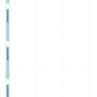 "Wochenplan", Spalten mit "Montag", "Dienstag", "Mittwoch", Zeilen mit "Kalenderwoche". Tabelle mit leerem Rastermuster.