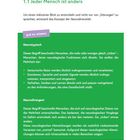 1.1 Jeder Mensch ist anders  
Neurotypisch: Menschen mit ähnlichen neurologischen Funktionen.  
Neurodivergent: Menschen, die sich neurologisch unterscheiden.