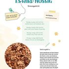 "ES WIRD NUSSIG", Sinnesgedicht. Alter: ab 1,5 Jahre. Material: verschiedene Nüsse. Bild von Nüssen, Anleitungen für ein Spiel.