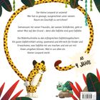 Der Text beschreibt einen wütenden kleinen Leoparden und seine Reise, um seine Gefühle zu verstehen. Illustration mit Leopard und Schildkröte. Geeignet ab 4 Jahre.