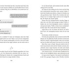 Seitenzahlen 306 und 307. Chat-Texte: "Wenn du deinen letzten Scheck haben willst, triff dich mit mir." "Was soll ich mit dem Kleingeld?"