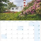 05 | 2027, HAMBURG, Christi Himmelfahrt, Pfingsten, Mai-Kalender. Moderner Bau, Leuchtturm, blühende Sträucher.