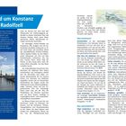 "Rund um Konstanz und Radolfzell" steht auf einem blauen Hintergrund. Zahlreiche Abschnitte beschreiben Sehenswürdigkeiten, Kunst, Natur und Aktivitäten in der Region um den Bodensee.