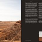 Links umfangreicher Text, rechts Landschaft mit Hügeln und einer Person, kleines Zugfoto rechts unten.