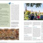 Text links: Wohnmobilstellplatz-Infos bei Donau-Bad, Schloss, Kapfhälle, Vitalium-Therme. Rechts: Infos zu Ulm, Wiblingen.  
Bilder: Blick auf Ulmer Münster, Leute in Liegestühlen am Fluss, barocke Deckenfresken.