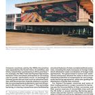 Der Text beschreibt das Polytechnische Institut in Conakry, ein sowjetisches Geschenk an Guinea. Gezeigt wird ein Mosaik mit "Liberated Africa".