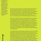 "Tiny 4 6enerations: The tiny principle, implemented in a listed structure. Reinterpreting." Text über Fiesole, Steinbrüche, Häuserstruktur und Tiny House Prinzip.