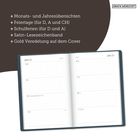 + Monats- und Jahresübersichten, Feiertage (D, A, CH), Schulferien (D, A), Satin-Lesezeichenband, Goldveredelung. Offener Planer.