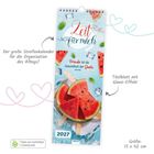 „Zeit für mich“, „Freude ist die Gesundheit der Seele. - Aristoteles“, „2027“. Wassermelonen-Design Kalender.