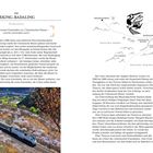 Seite 133, "Peking–Badaling", Nordwestchina. Fakten: 61 km, 1 Stunde 20 Min. Foto eines Zugs in einer blühenden Landschaft.