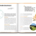 "Radvergnügen rund um Salzburg & im Salzkammergut. Alles rund ums Fahrradfahren im Salzkammergut."  
Links: Zahnrad-Illustration. Rechts: Orange Ilustration und Landschaft mit Kühen.
