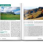 Text im Bild:

1. Seite 10 oben: "Guida turistica"
2. Bildunterschrift Seite 10: "L’attrazione dell’Alpe di Siusi: il maestoso profilo dello Sciliar"
3. Seite 10: "Area escursionistica per buongustai"
4. Bildunterschrift Seite 11: "Giochi di colori autunnali sull’Alpe di Siusi"
5. Seite 11 oben: "Parco naturale Sciliar-Catinaccio"