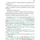 Seite 15. Ein Text auf Französisch und Deutsch beschreibt eine Szene mit Bernard, Gendarme und Mireille. Text in Schwarz und Grün.