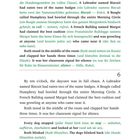 Seite 15, Text auf Englisch und Deutsch. Es geht um Hundechaos in einer Kita und Ruths Handzeichen für Ruhe.